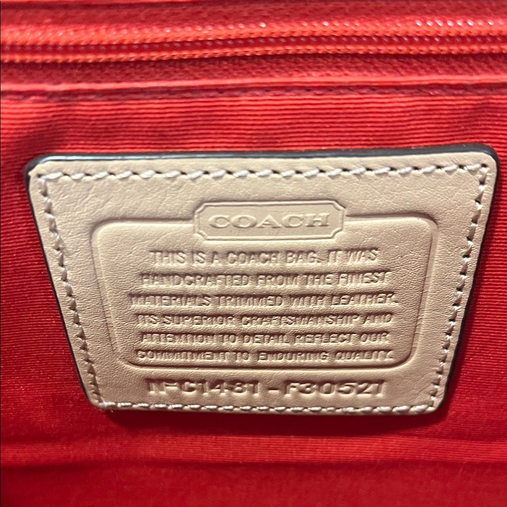 Coach Signature Stripe Drawstring Carryall Tote - Picture 2 of 16
